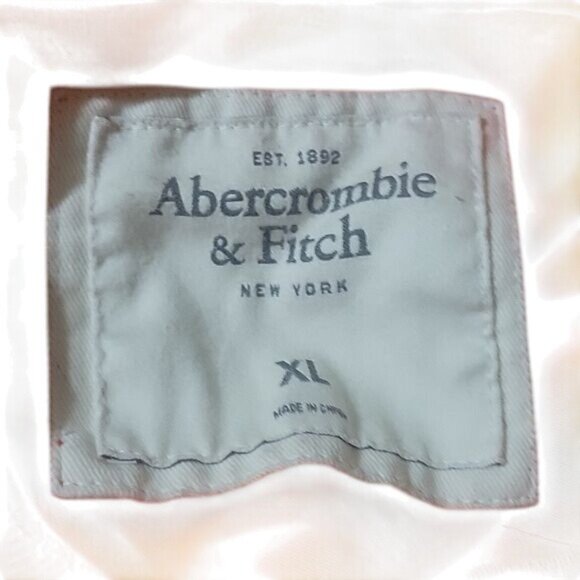 VINTAGE Abercrombie & Fitch Mens Orange T-Shirt XL 100% Cotton Green Moose Logo - Picture 4 of 5